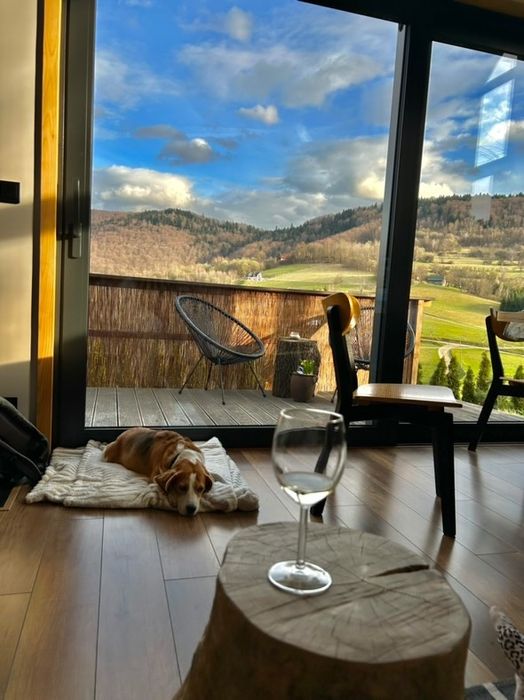 Domek w górach z balią,  Beskid Wyspowy Laskowa