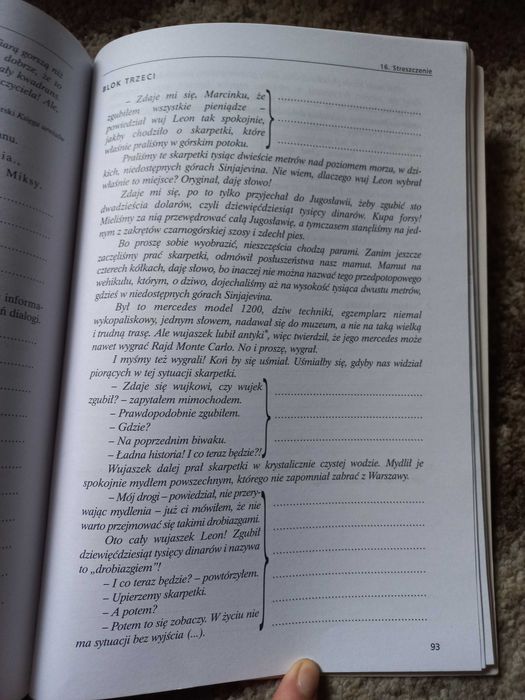 Język Polski "Potrafię napisać" Opowiadania odtwórcze