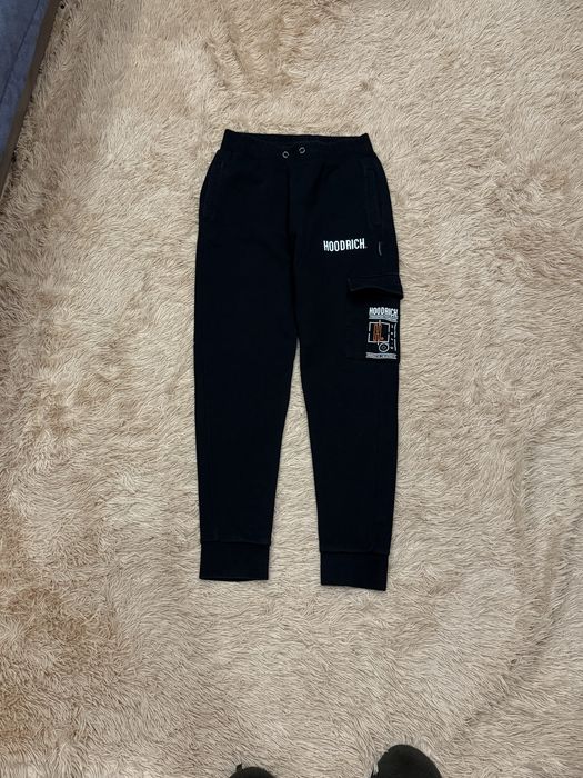 Чёрные спортивные штаны hoodrich худрич оригинал big logo m
