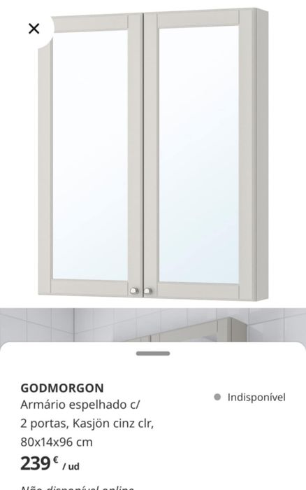 Entrego e instalo armário de casa de banho IKEA novo