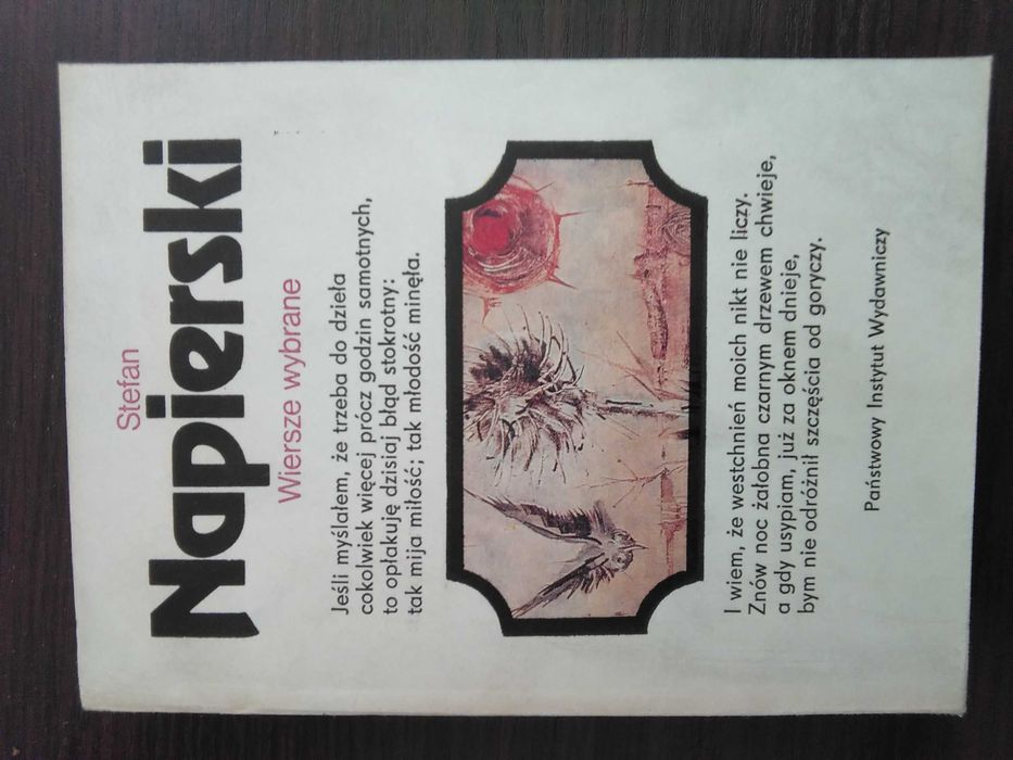 Wiersze wybrane Stefan Napierski Wydanie I 1983r.