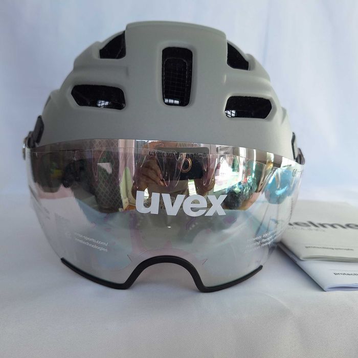 Kask rowerowy Uvex Finale Visor Vario Papyrus Matt L 56-61cm S1-3