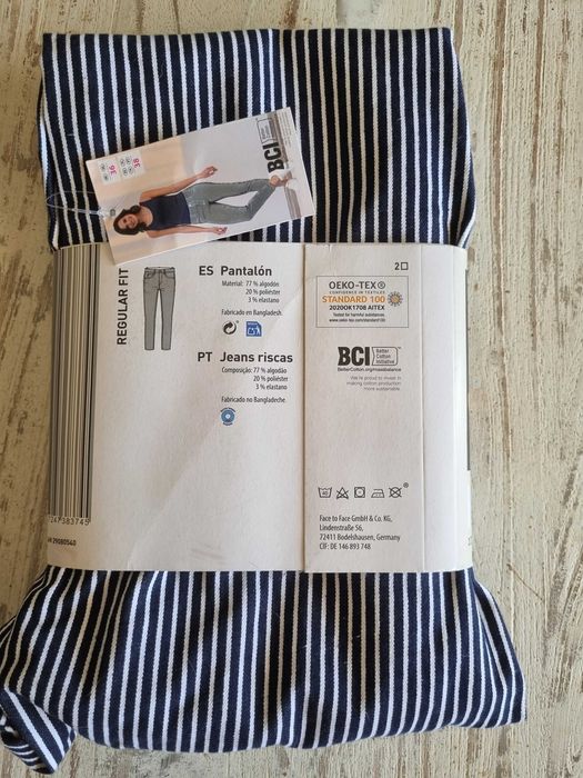 Novidade na embalagem! Calças de ganga. Jeans. Tamanho 38 10 euos