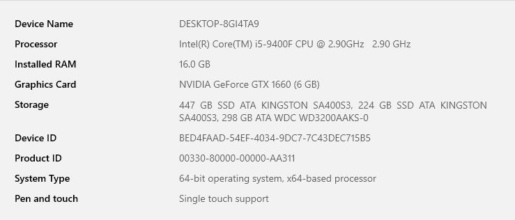 PC Gaming | GTX 1660 6GB | i5-9400F | 16GB RAM