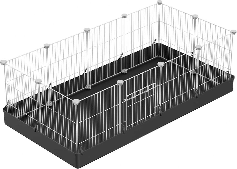 Wybieg kojec klatka dla gryzoni królika świnki z matą duża biała NOWA