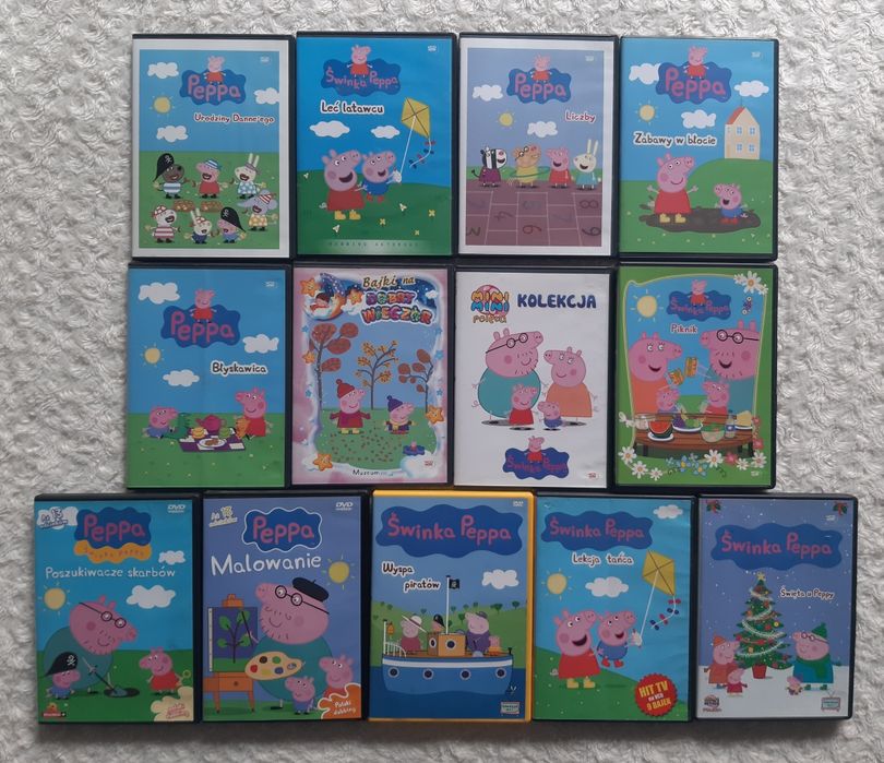 PEPPA PIG zestaw płyt z bajkami 13 sztuk
