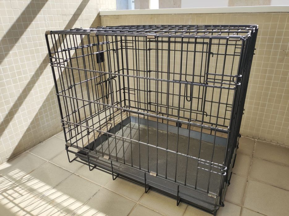 Jaula metálica dobrável para cão