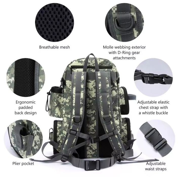 Bassdash plecak wędkarski na ryby jungle camo