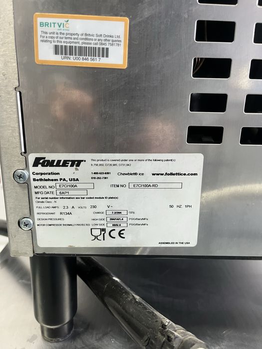 Ледогенератор Follet E7CI100A