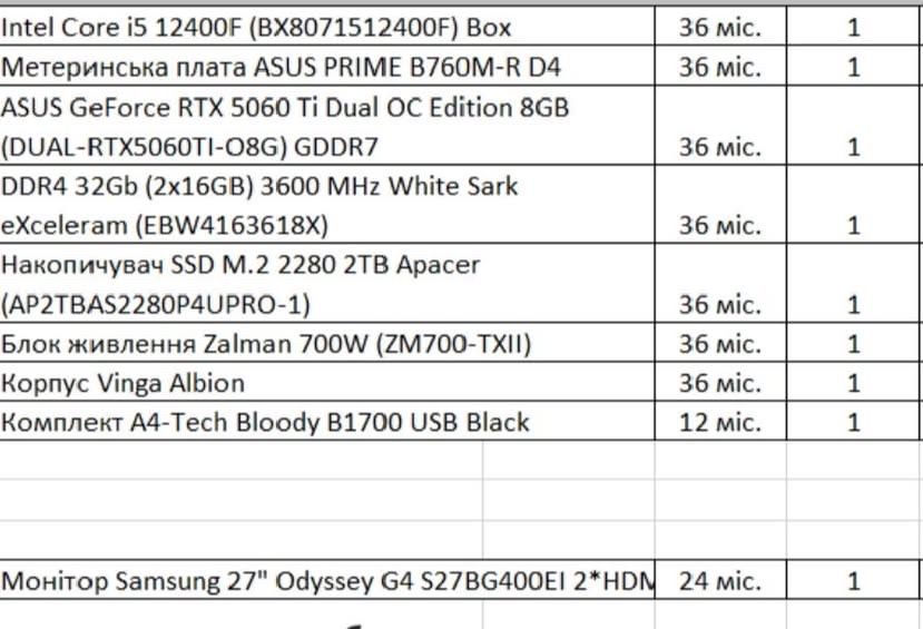 Потужний ігровий ПК в повній комплектації