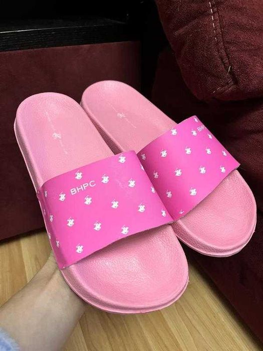 Шлепки шлепанці рожеві  polo Crocs