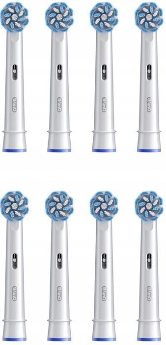 Końcówki Oral-B Sensitive Clean 8 sztuk Białe Miękkie Włókna