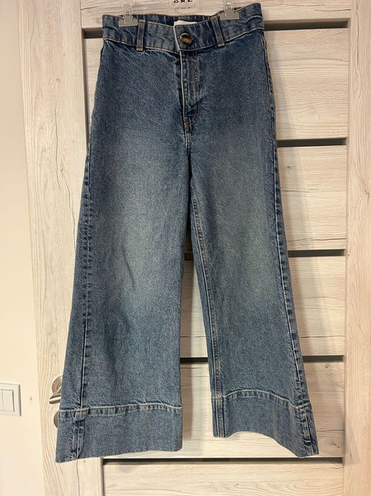 Spodnie jeans HM rozm. 34 wide high cropped