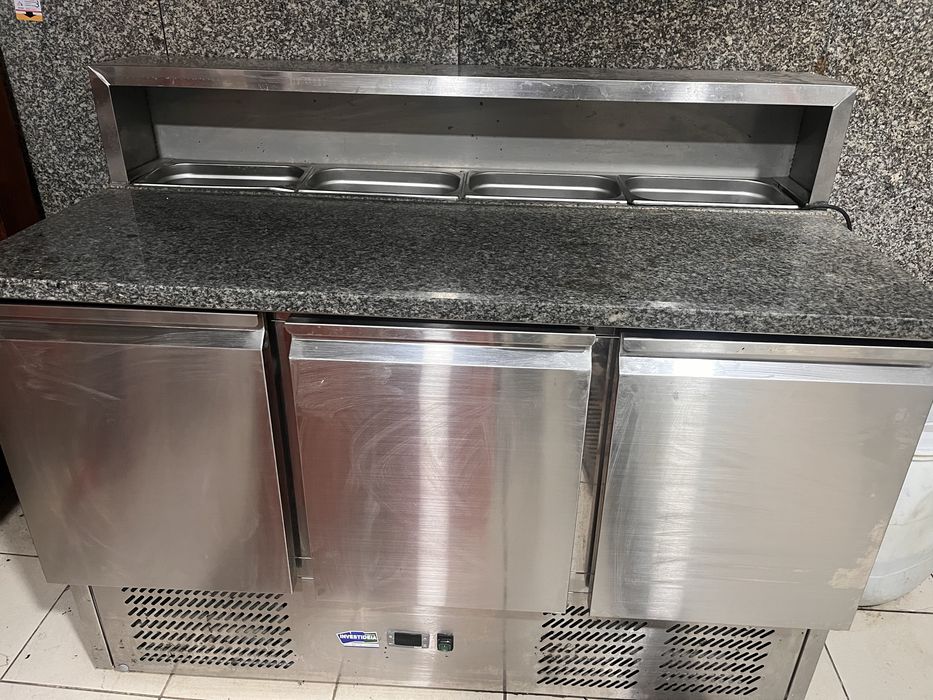 bancada preparaçao pizzas refrigerada