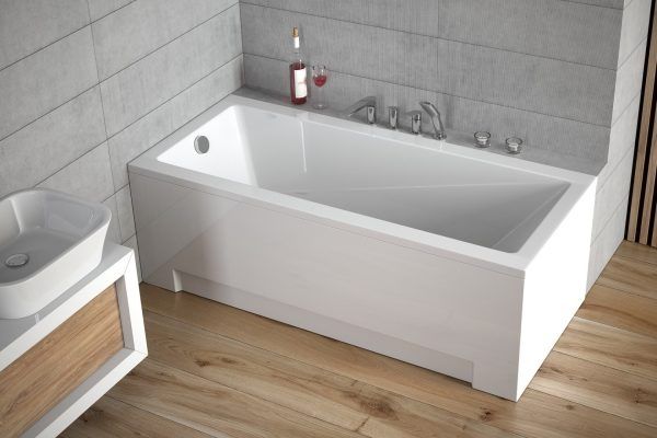Wanna prostokątna Besco Modern Slim 140×70 cm biały WAM-140-SL
