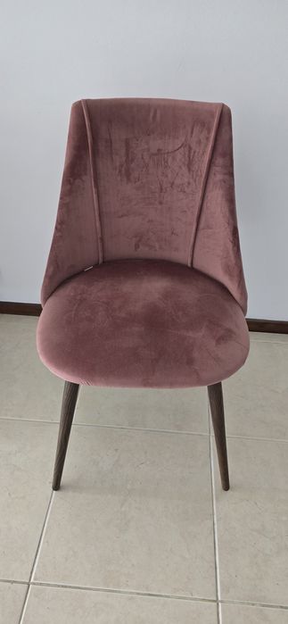 Cadeira veludo salmão