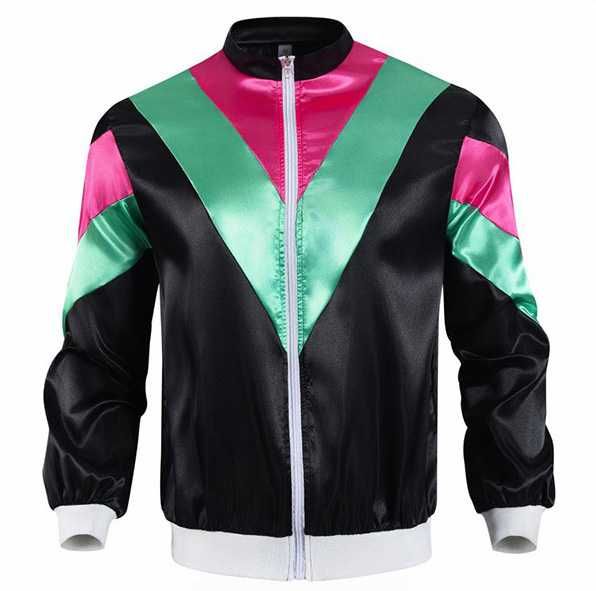 Dres w stylu retro lata 70. i 80. strój bluza disco dwuczęściowy