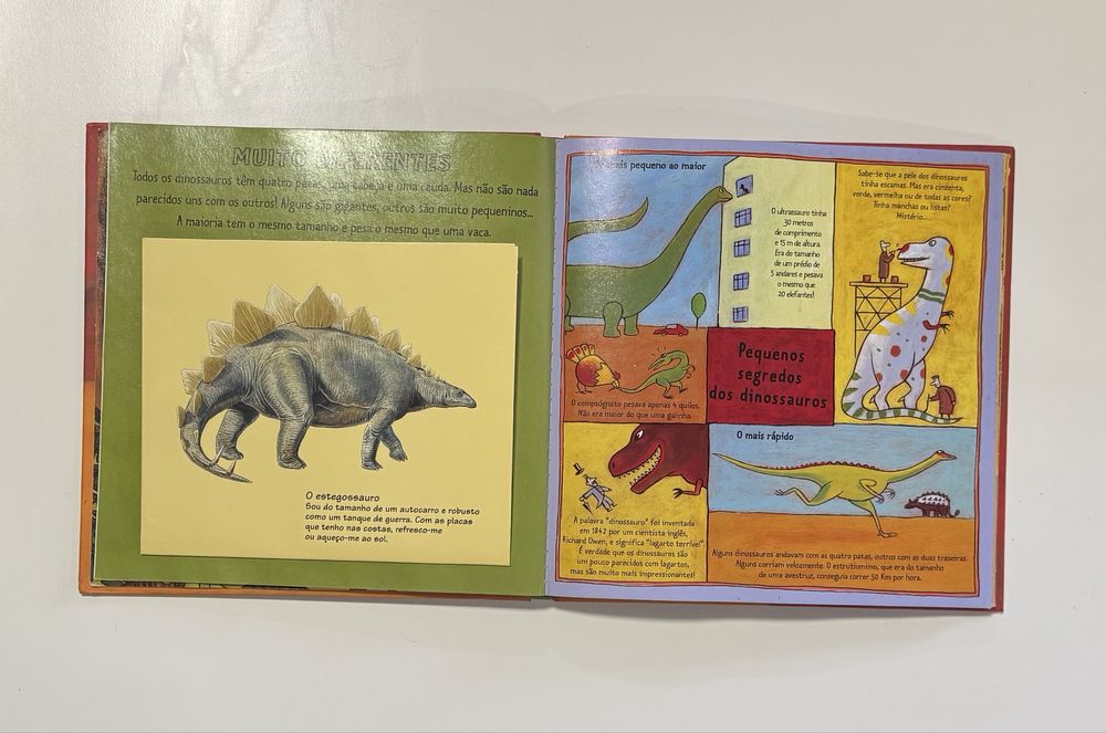 Livro infantil “Os Dinossauros”, da coleção Kididoc