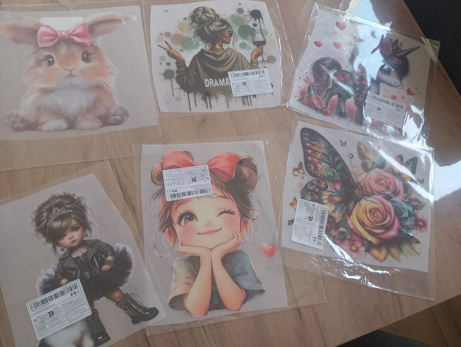 Naprasowanki nowe różne wzory