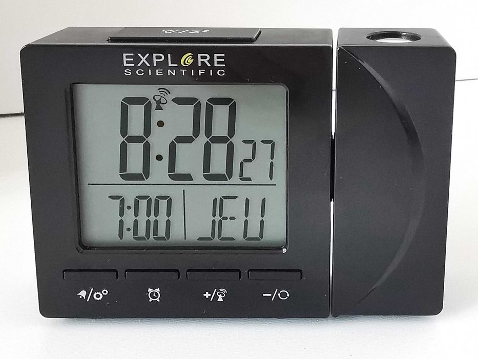 Budzik Explore Scientific RDP1001 Projekcyjny DCF Radiowy Podśw LCD