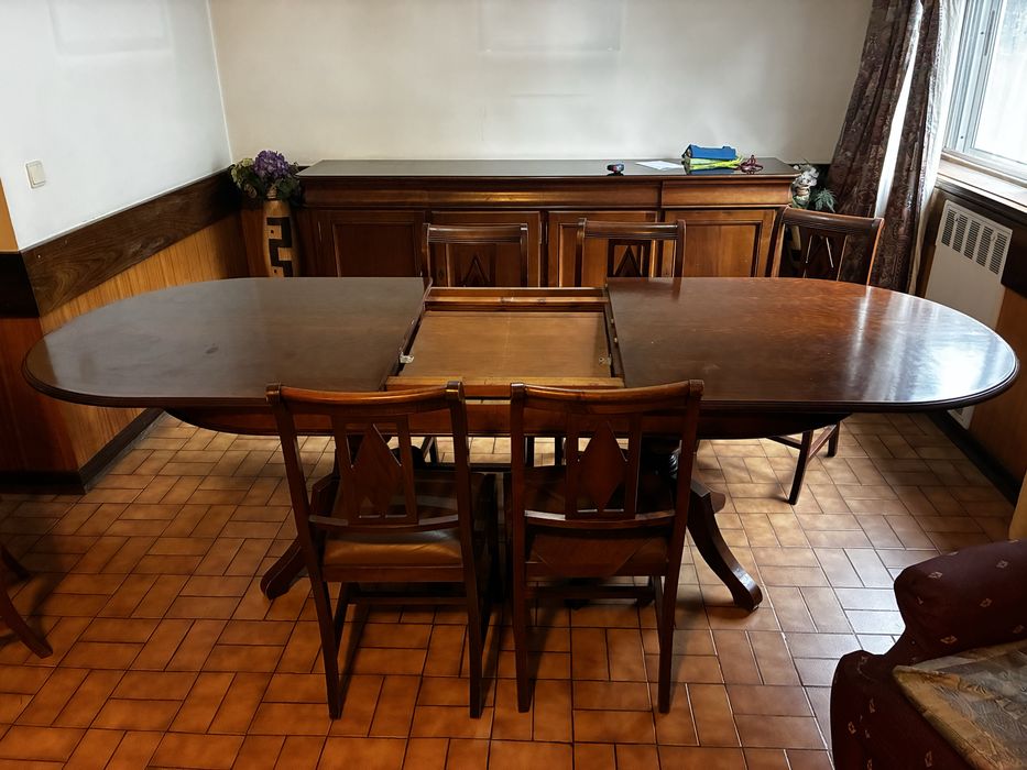 Mesa de jantar extensivel cerejeira