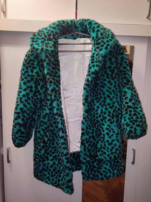 Vintage futro PRL Dom Mody DELIA cętki