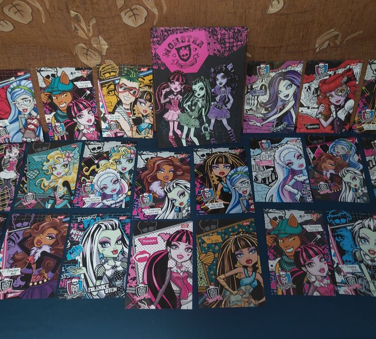 NOWY zestaw karteczek do segregatora Monster High i inne,Nowy segregat