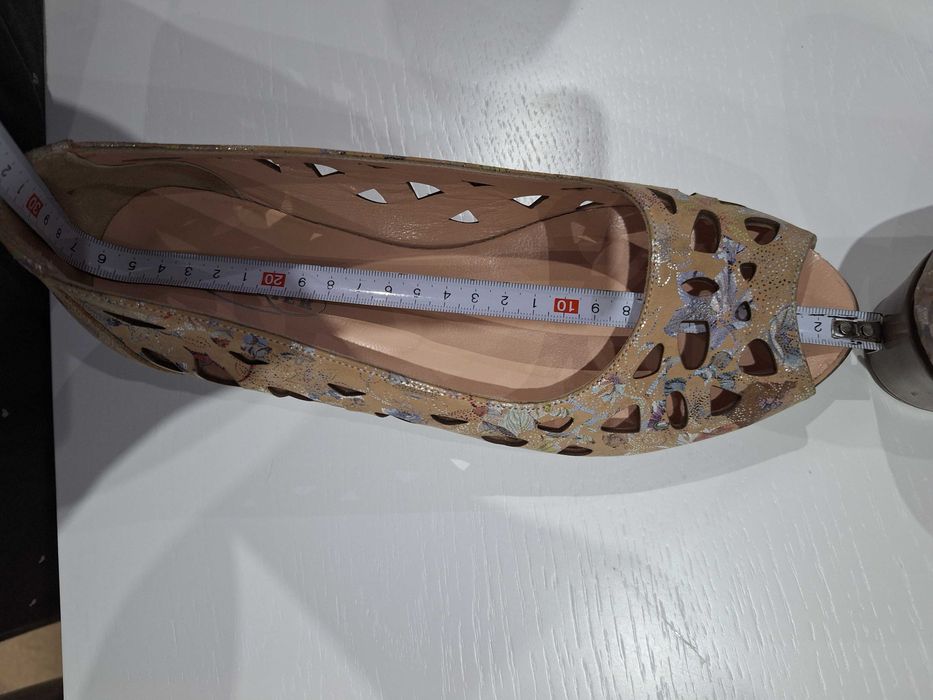 Buty półbuty sandały obcas na obcasie Lanqier r.40