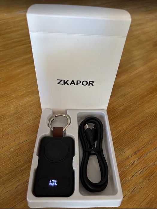 [NONO] ZKAPOR 2000 mAh carregador Sem Fios portátil para Apple Watch | Mini Power Bank com Ecrã LED