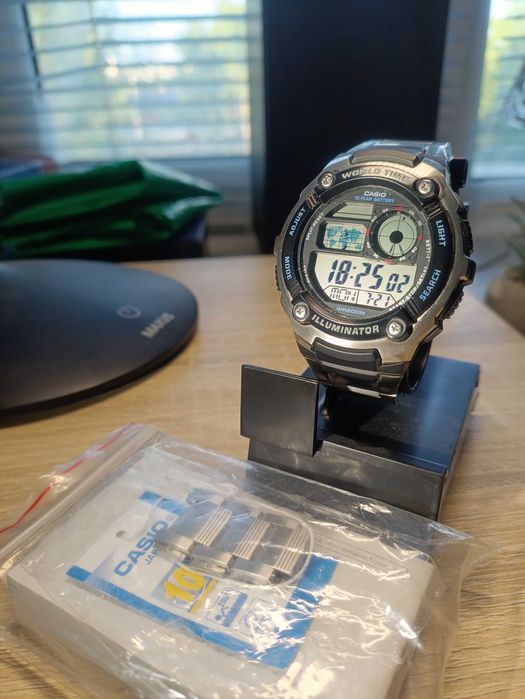 Casio ae-2100w идеальные часы мужские электронные на браслете