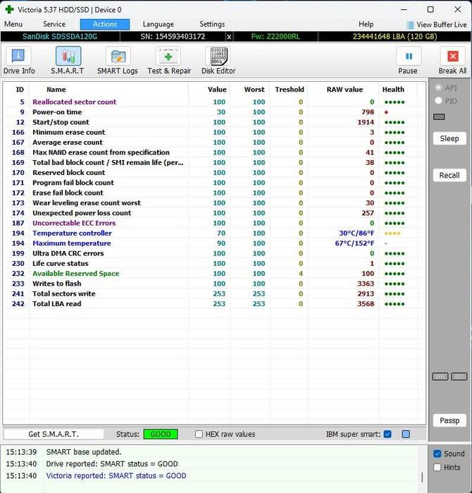 120Gb SSD 2.5" SanDisk SDSSDA120G (в пути)