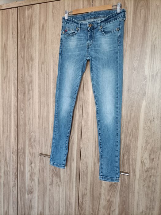Niebieskie spodnie jeansowe skinny Big Star W28 L32