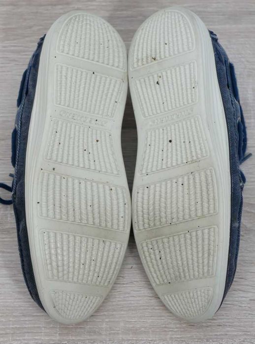 Skechers buty mokasyny jeansowe granatowe lekkie wygodne 42