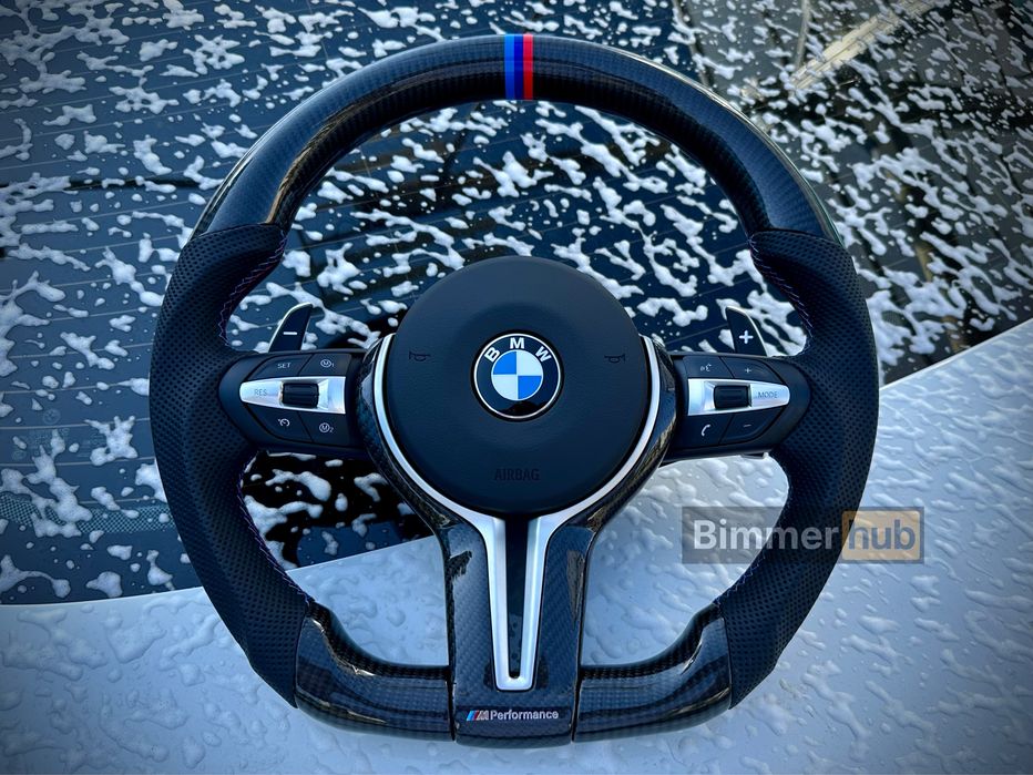 Карбон М руль + (ОРИГИНАЛ airbag, подогрев, вибро) БМВ Ф30 Ф15 Ф25 Ф10