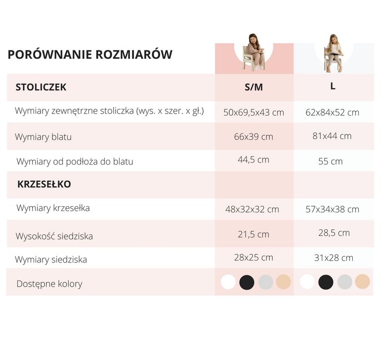 Stolik z krzesełkiem L Babywood dla dzieci biureczko
