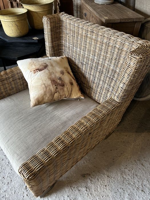 Fotel ogrodowy rattan XXL loberon farmhouse jak riviera