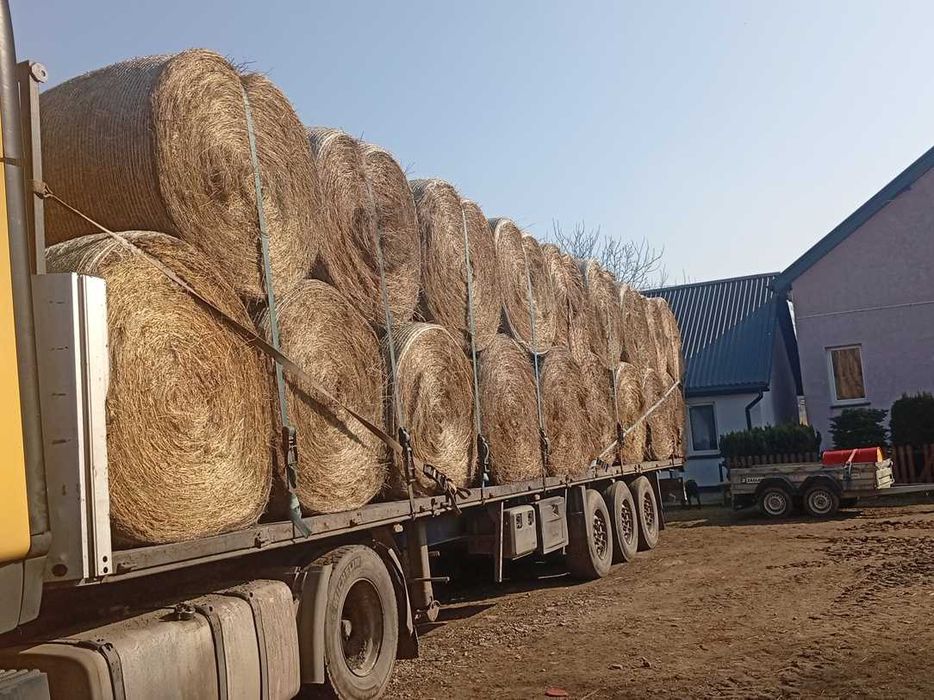 Siano sianokiszonka słoma po pasówce bele bela balot transport