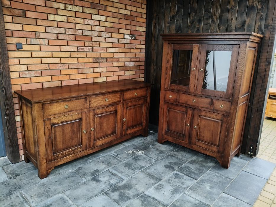 Komoda dębowa + witryna