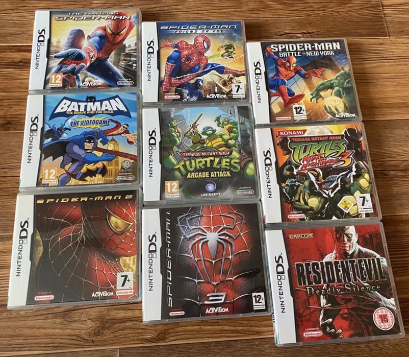 Nintendo DS/3DS: Resident Evil, Zelda GTA Spider-Man Pokemon Super Mario, Castlevania Batman Call of Duty Mederne Warfare 2, Turtles Final Fantasy