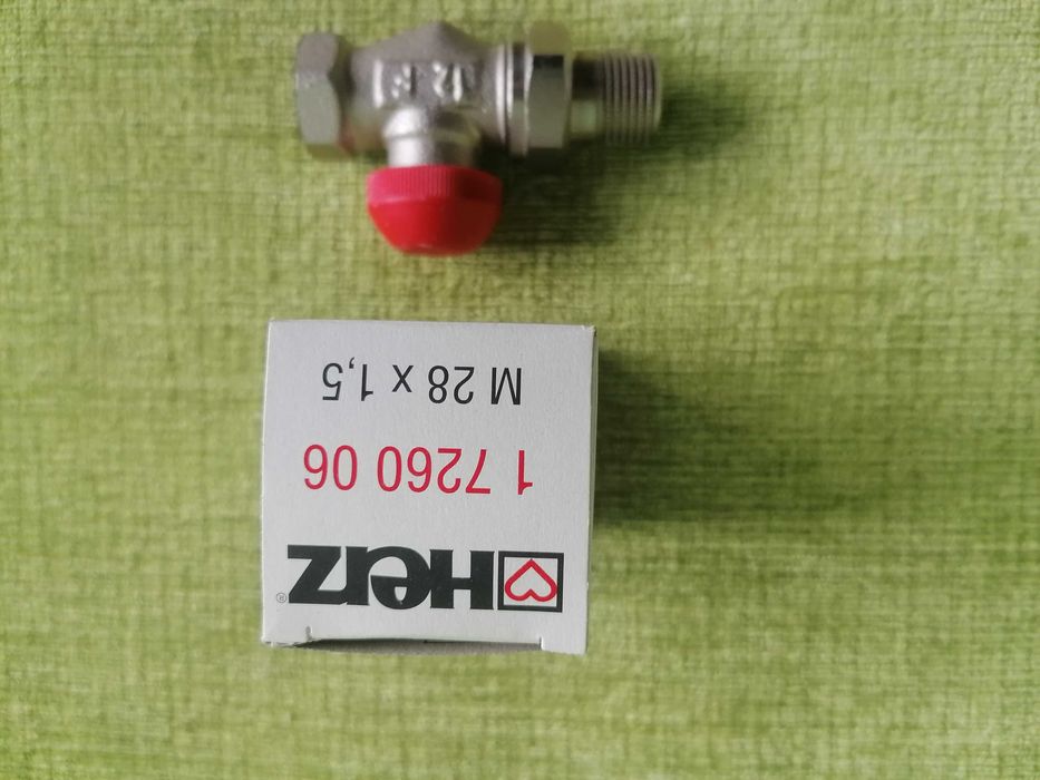 Zawór grzejnikowy M28x1,5 + głowica termostatyczna HERZ - 1 kpl.