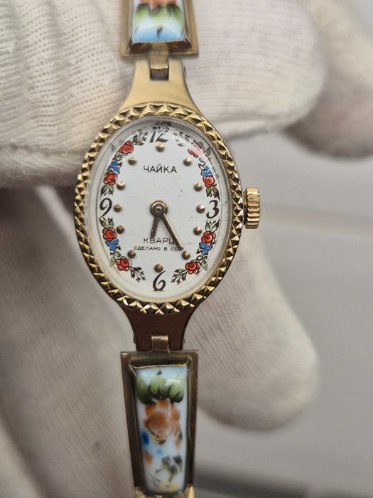 Piękny zegarek porcelanka *Czajka/Chaika*