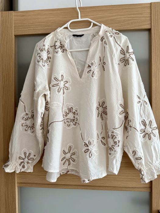 Tunika zara bluzka boho haft