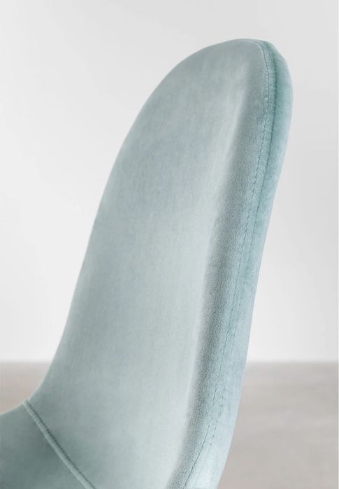 Cadeira sklum veludo verde turquesa