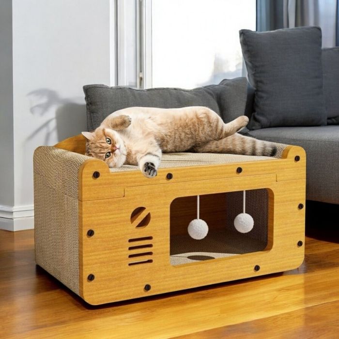 DOMEK DLA KOTA - budka, legowisko, drapak - 56 cm