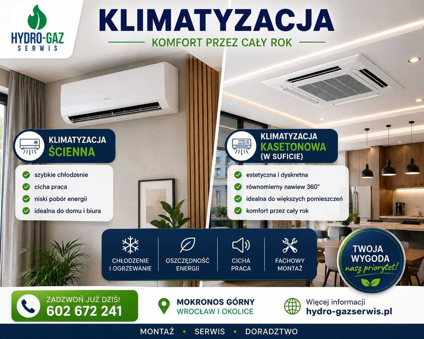 Klimatyzacja - Sprzedaż i Montaż | Szybko, Fachowo, Gwarancja!