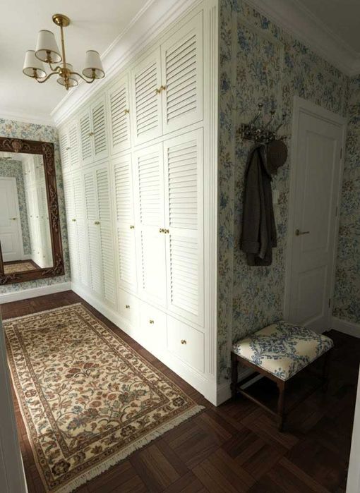 Szafa do zabudowy, wnękowa, z drewna, retro, w stylu angielskim