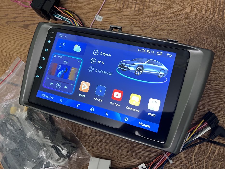 Магнітола Android Toyota Avensis 3 T27 Car Play Gps qled Магнитола