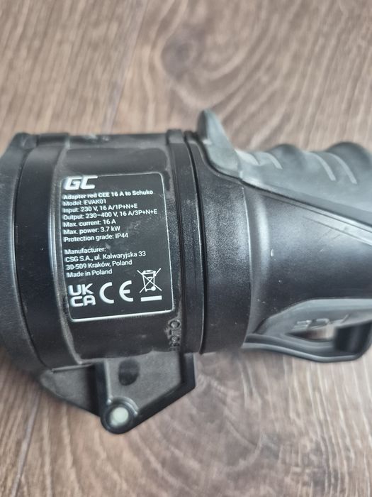 Przejściówka Schuko 230V do Adapter Siłowy CEE 16A