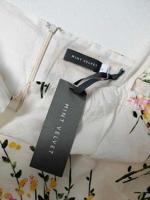 Длинное хлопковое Платье с открытыми плечами Mint Velvet