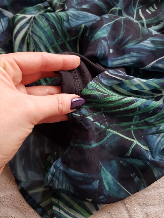 Mohito mini sukienka XS/S nowa z metką z falbanką zielona w kwiaty na wiosnę lato wakacje floralprint